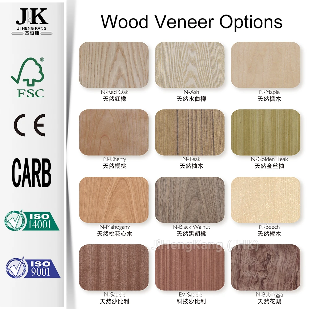 JHK Veneer Wood Door Latest Design of Veneer Molded Door Wood House Main Door Designs