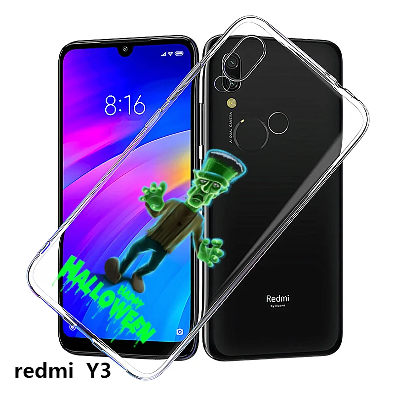 Halloween party pumpkin designs Clear TPU Mobile Phone Case For xiaomi 9 cc9 rpo