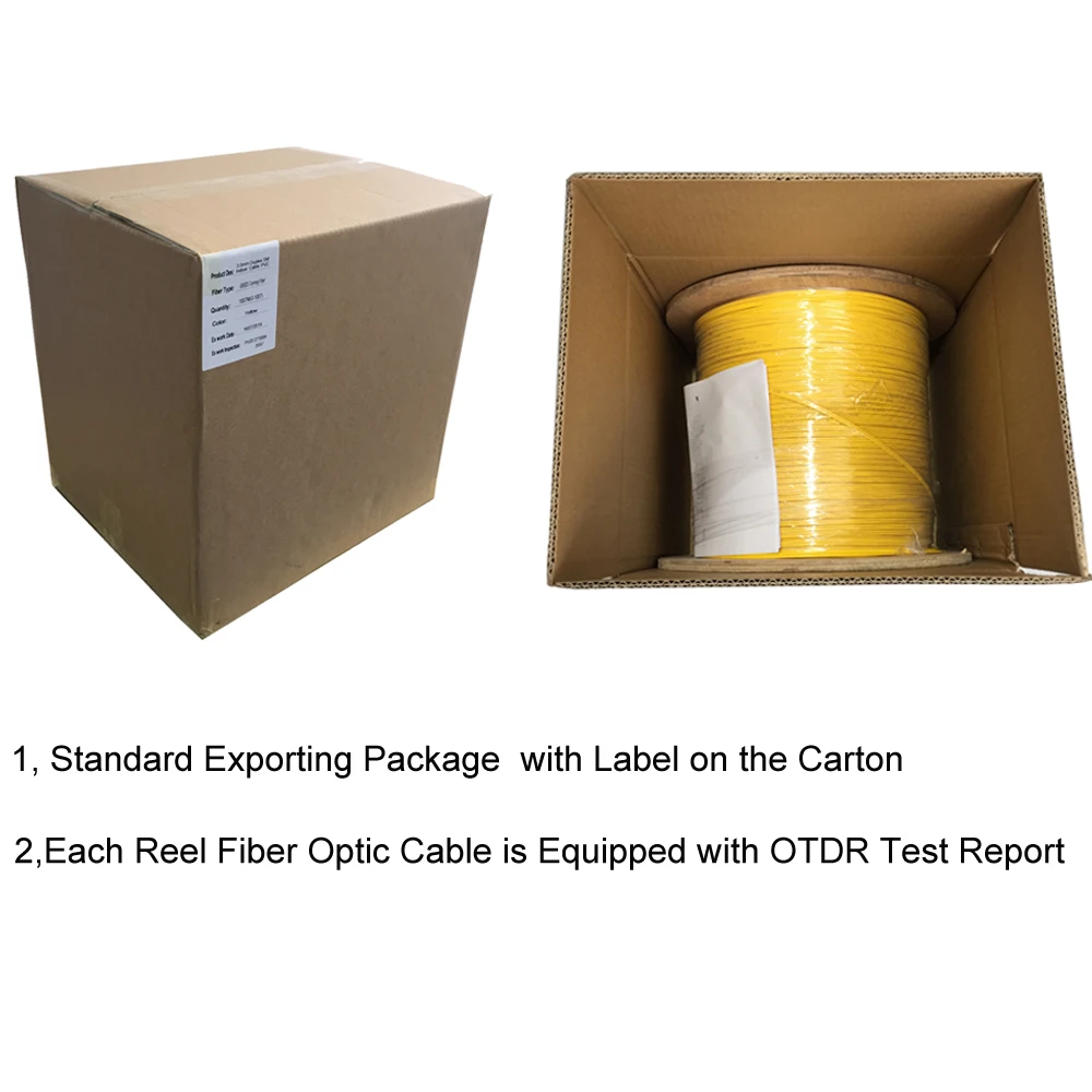 FTTH 1 core Single Mode Indoor Fiber Optic Cable
