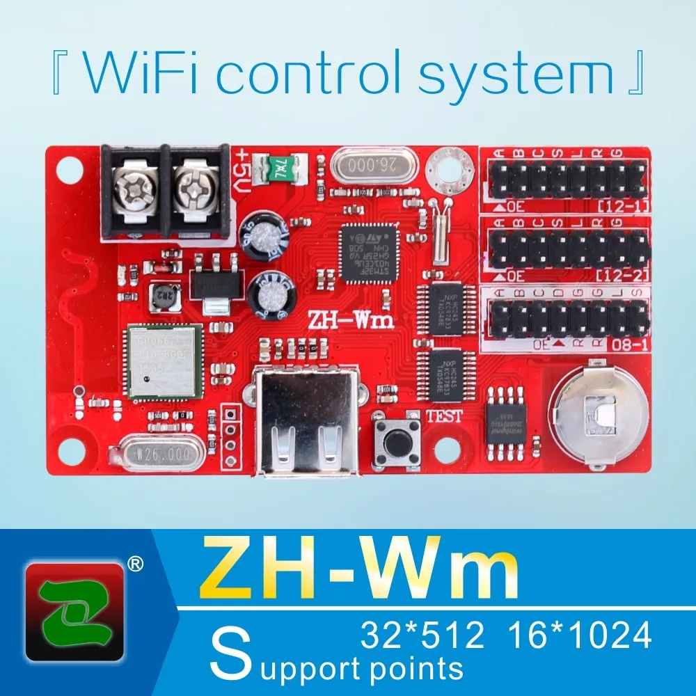 Zhonghang WIFI LED driver multi programs indoor outdoor ZH-Wm P10 screen display controller card