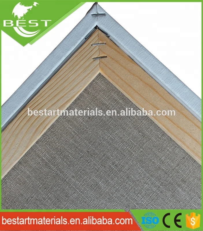 30*40cm artist canvas supplier deluxe linen stretched canvas with1.8cm deep x 3.6 witdth pine wood