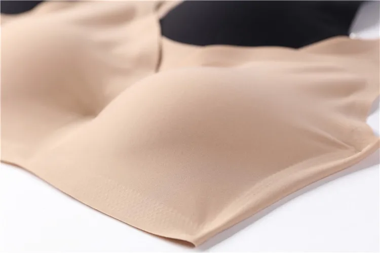 Simple Style Pure Color Nursing Black Nude Sports Full Form Bra