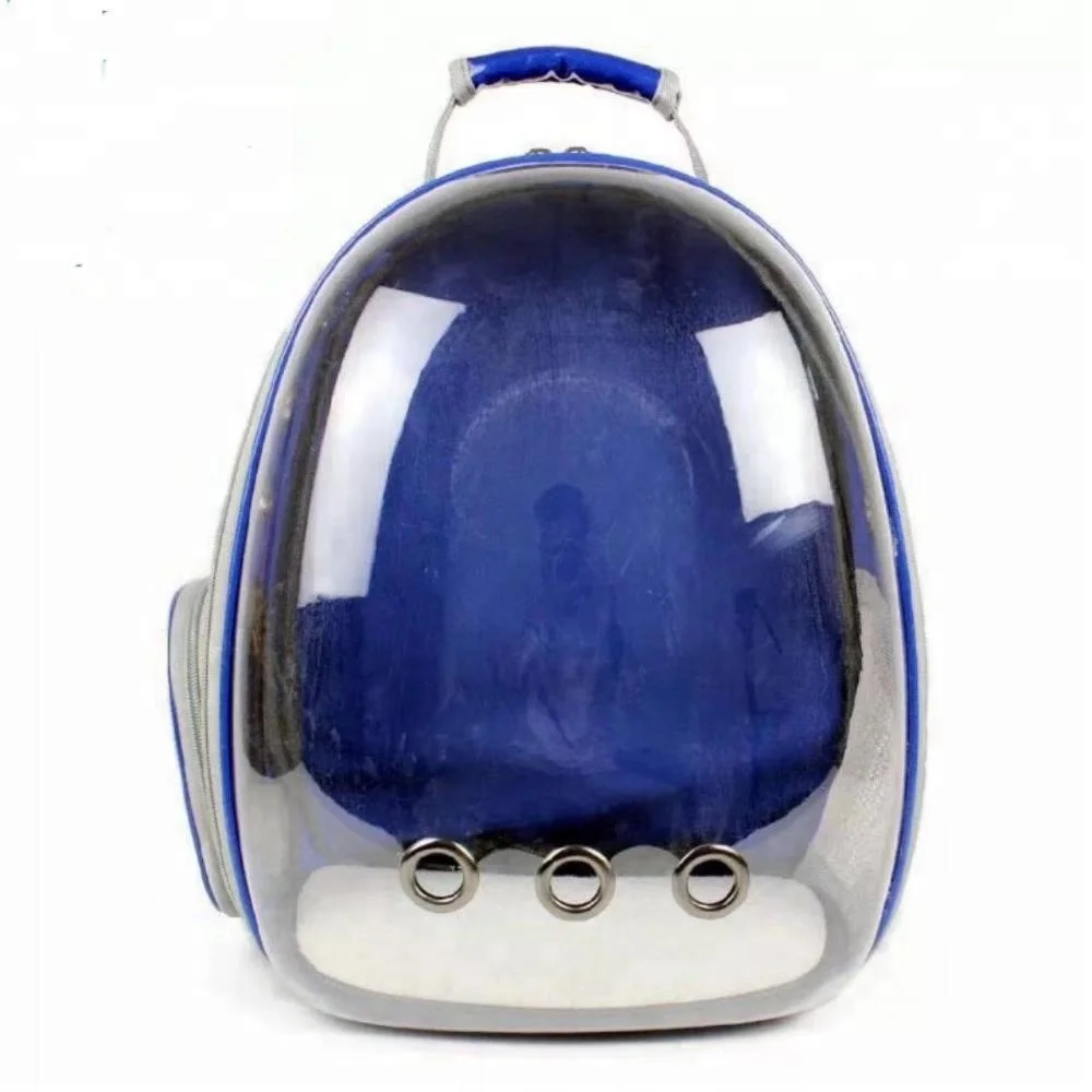 360 degree breathable capsule shaped pet bag , clear space cat bag