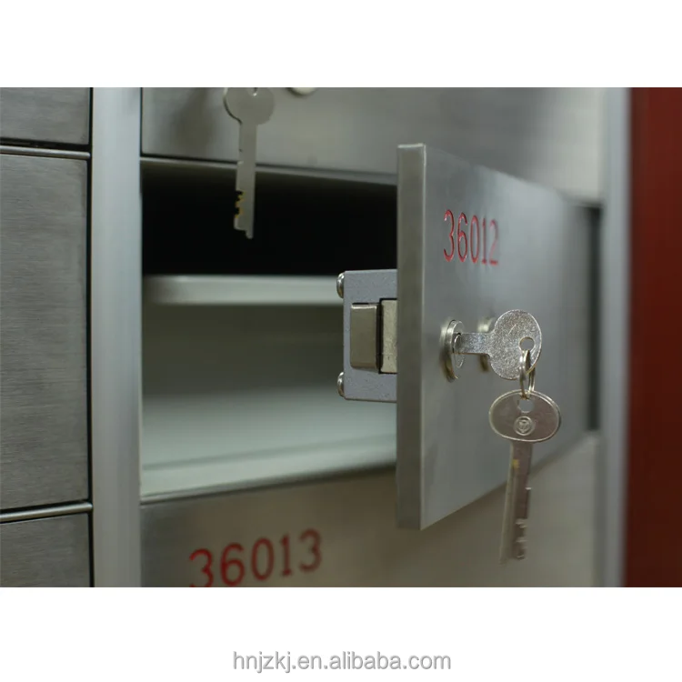 High precision double lock waterproof steel plate bank safe deposit box