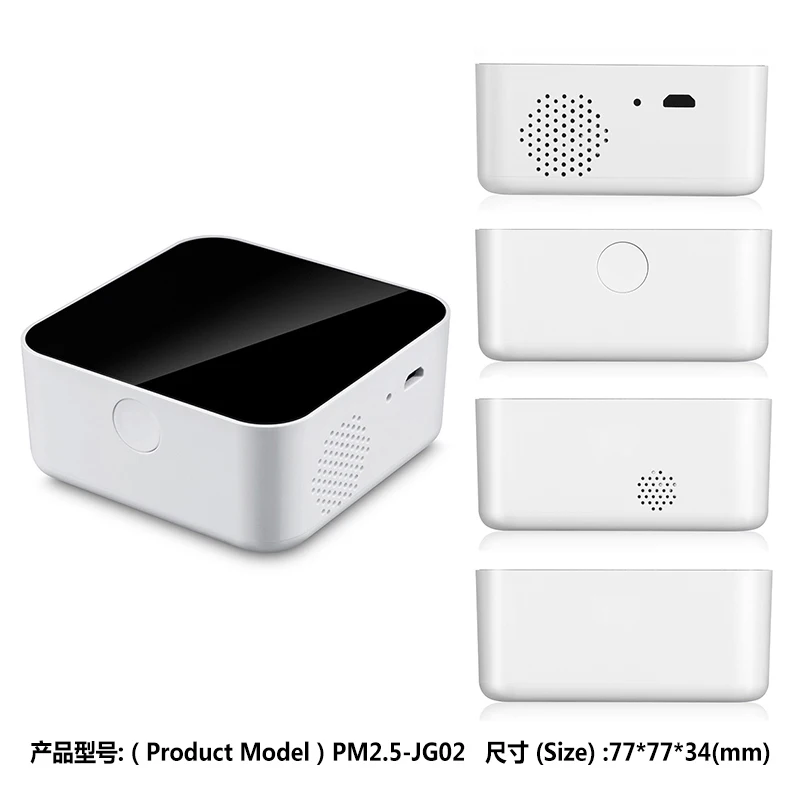 Alarming system JG02 handheld pm2.5 air quality monitor, PM2.5 black intelligent plastic enclosure