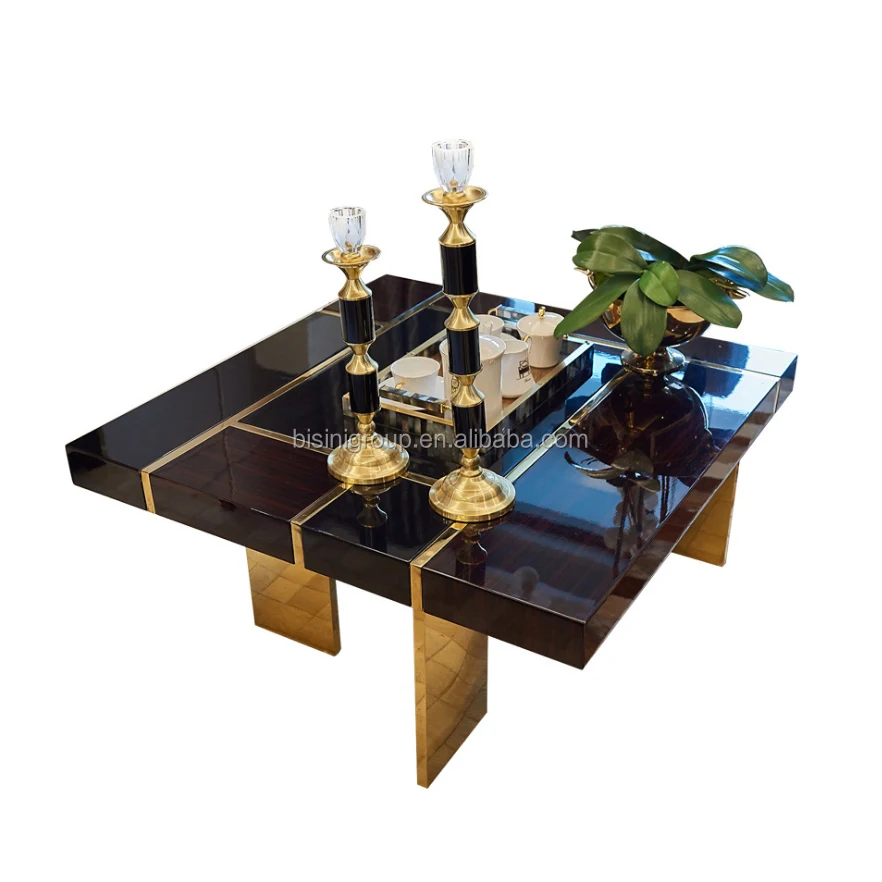 Elegant European Designed Neo Classical Oval Piercing Pattern Center Coffee Table of Golden Stainless Steel BF12-11274e