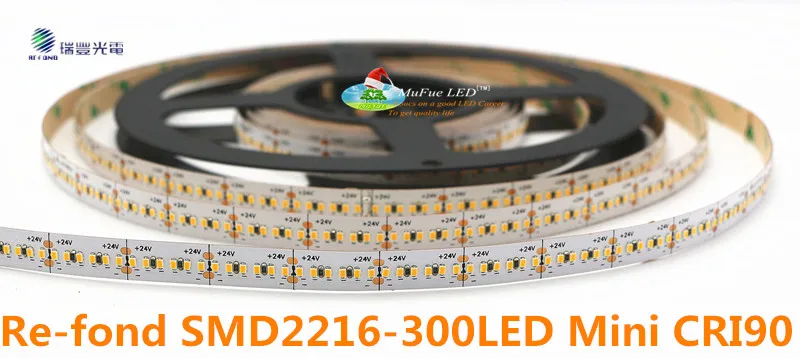 Factory Supply ultimate density 2216 300leds led strip light 12 /24 volt cri 90 with Quality Wholesale
