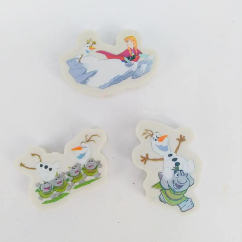 2023 hot sell wholesale hot sale cartoon shape snowman  flat  rubber eraser