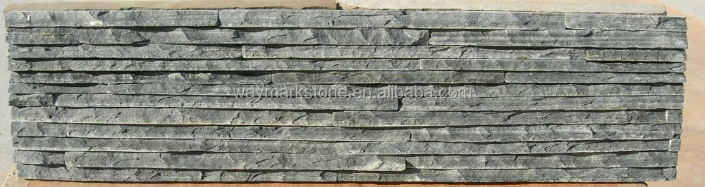 
Landscape black waterfall stone natural cultured panel wholesale WP-ZB18 