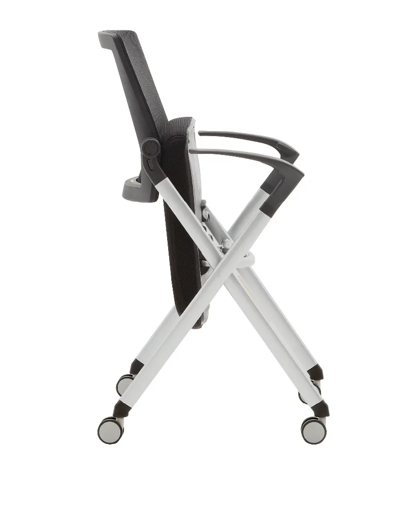 Modern Office Chair Competitive Foldable Design With Mesh Fabric Metal Aluminum Nylon Materials for Home Office Conferences