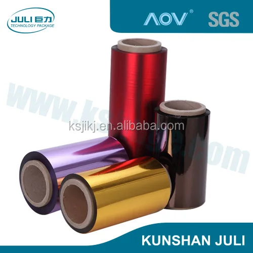 
Metallized PET Colored Plastic Film, silver coated pet film 