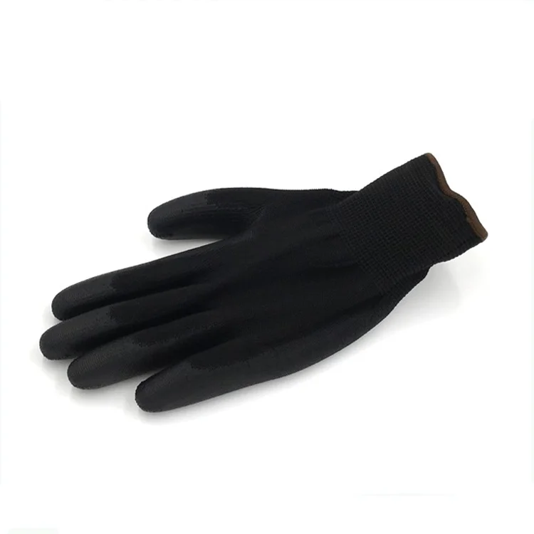 Wholesale mittens black pu glove esd pu coated gloves