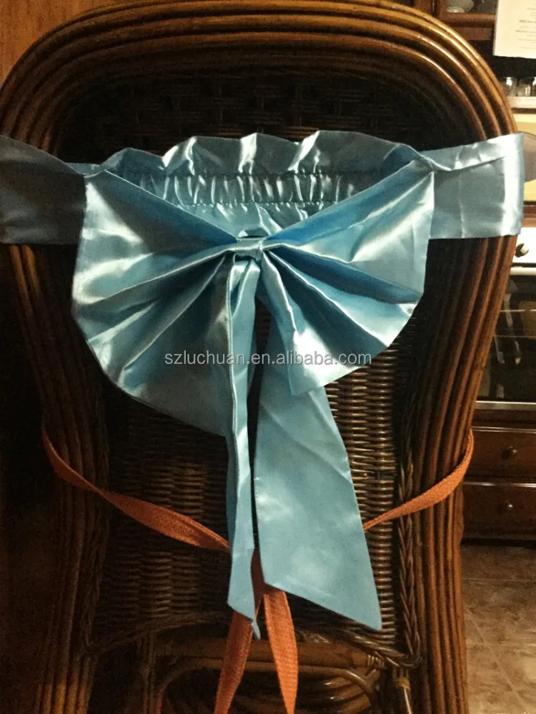 Необычные свадебные стулья с завязками Сатиновые Завязывающиеся стулья с завязками