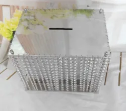 Crystal Bead Curtain Hot Sale Acrylic Door Clear Knitted Insulated Diamond Beaded Curtain for Wedding Decoration Stripe Hongxing