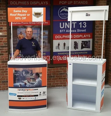 Shanghai Portable plastic advertising promotion table booth counter, promotion table