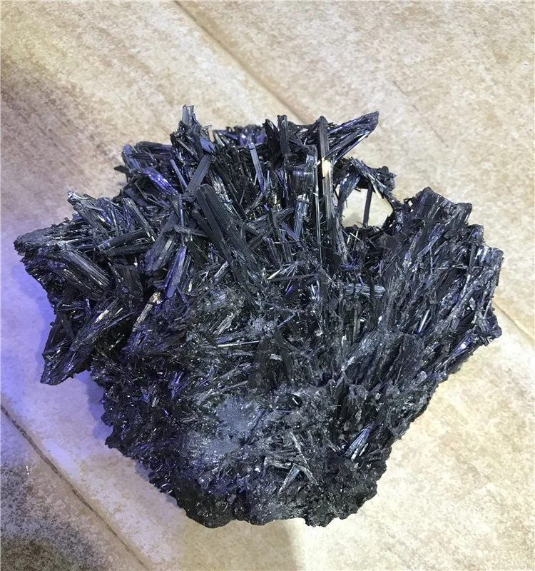 Wholesale Natural rough crystal stone  stibnite ore Mineral Specimen for  decoration