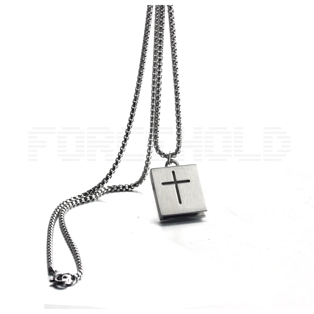 TF card slot SIM card tray SD card holder with self-elastic Cross STEEL Pendant Necklace