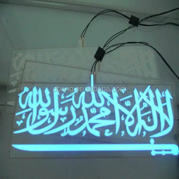 Low price electroluminescent car windshields led stickers China supply light panel EL car sticker