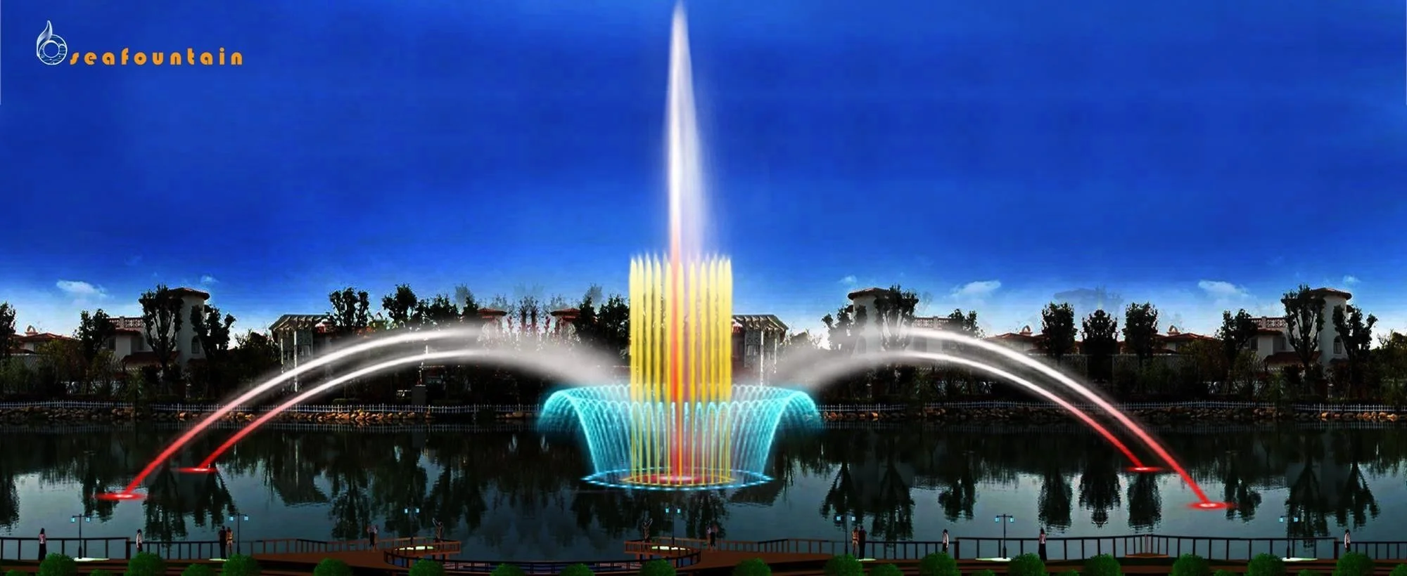 Garden or park modern fountains outdoor water decoration water show