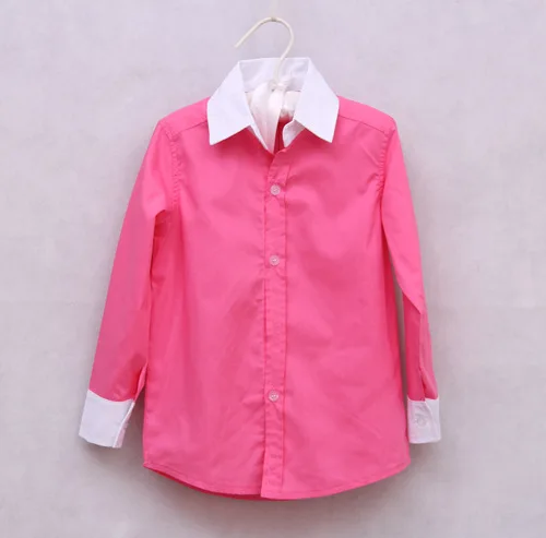 
wholesale fashion boys and girls cotton long-sleeved bow shirt blouse 