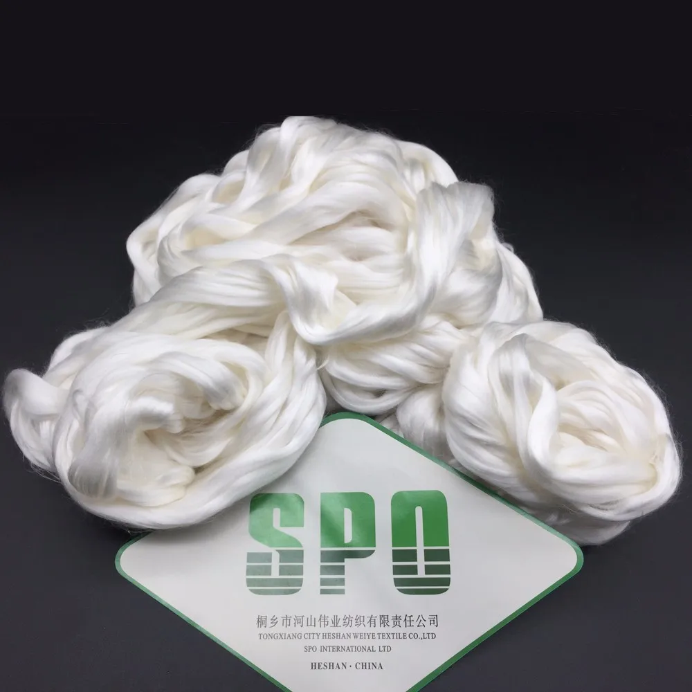 Banana silk fiber raw silk sliver A1 grade for saree indian wholesale