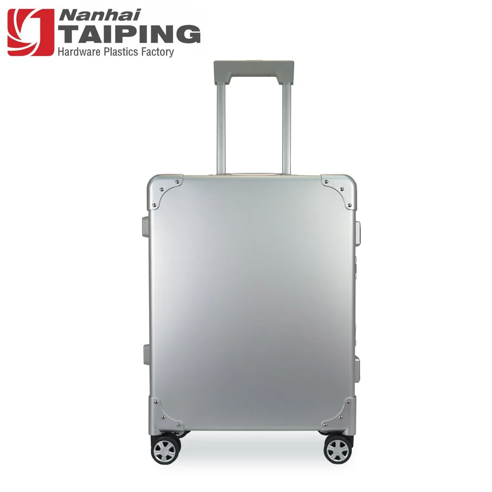 silver Aluminum travel Trolley case Maleta De Case Hardshell Suitcase With Four Wheels