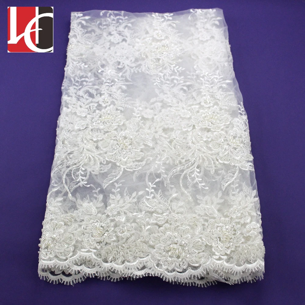 HC-2566 Hechun Hot sale bridal lace tulle fabric wedding dress made in china