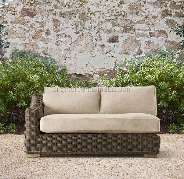 Классический уличный диван из ротанга на заказ, секционный диван с откидывающейся спинкой и раздевалкой, большая мебель для гостиной