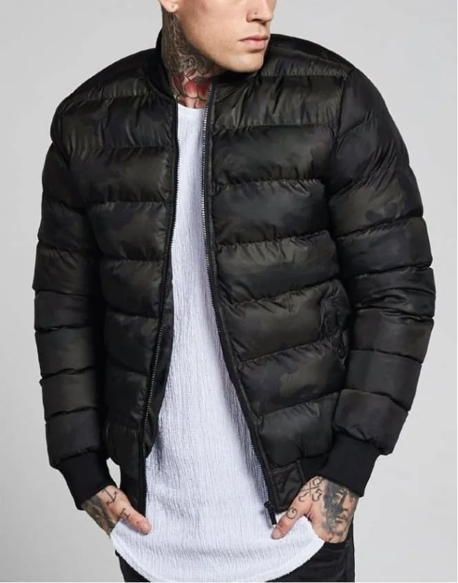 Hot sale mens winter autumn boys black  padded zipper down jacket with pockets