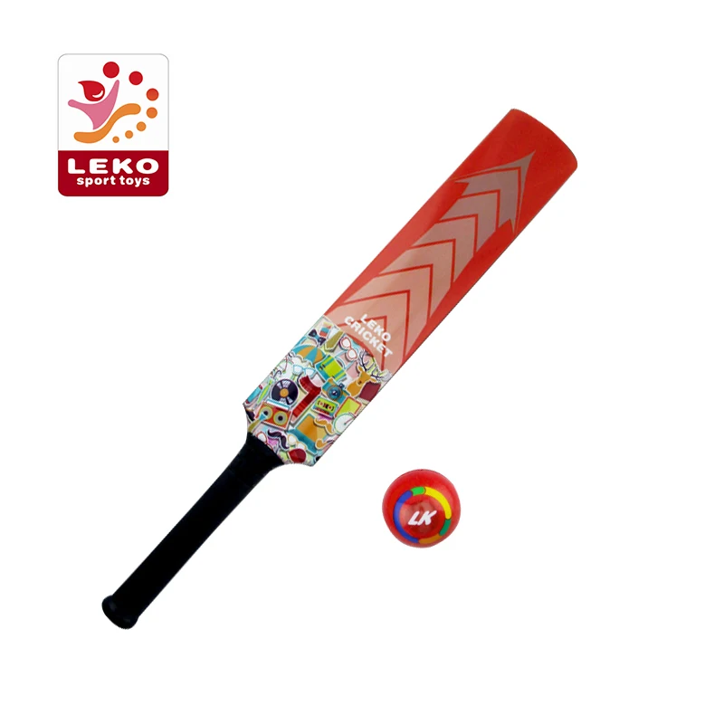 Wholesale kids 360 printing custom PU plastic bat cricket with ball