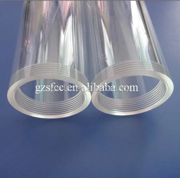 customized threaded acrylic tubes in various sizes