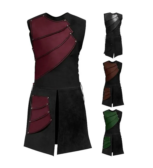 Мужские безрукавки в средневековом стиле ecowalson, костюм, жилеты в викторианском стиле эпохи Возрождения