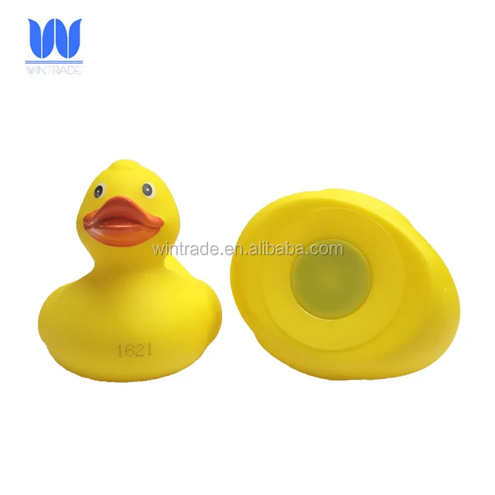 10cm yellow rubber pvc race duck flow upright bath toy for Club event carnival gift