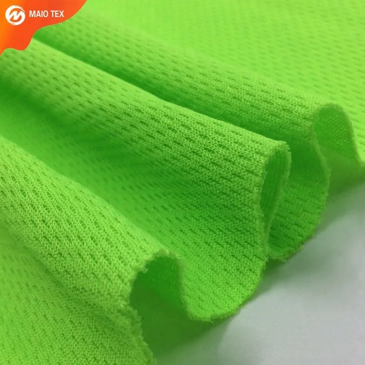 
Wholesale fabric moisture wicking weft knitted mesh 100% polyester eyelet athletic fabric 