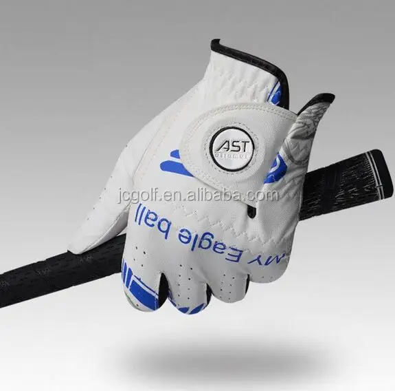 Customized large logo printing synthetic leather golf glove for men and women