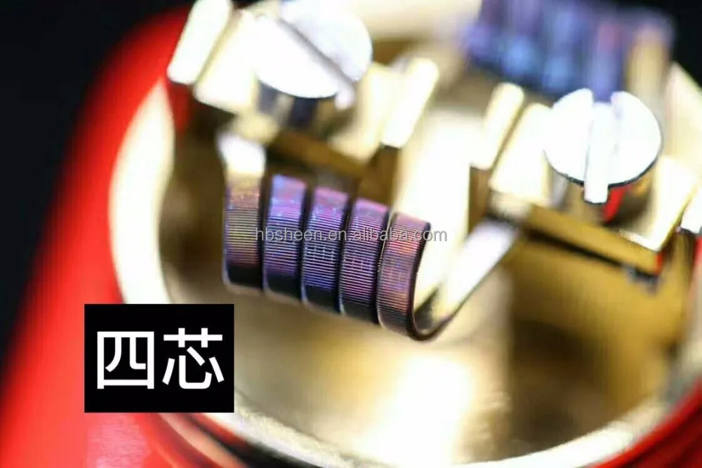
Sweep coil/ quad fused clapton coil for RDA 28*4/40 double coil 0.11ohm hugh cloud and better flavor 
