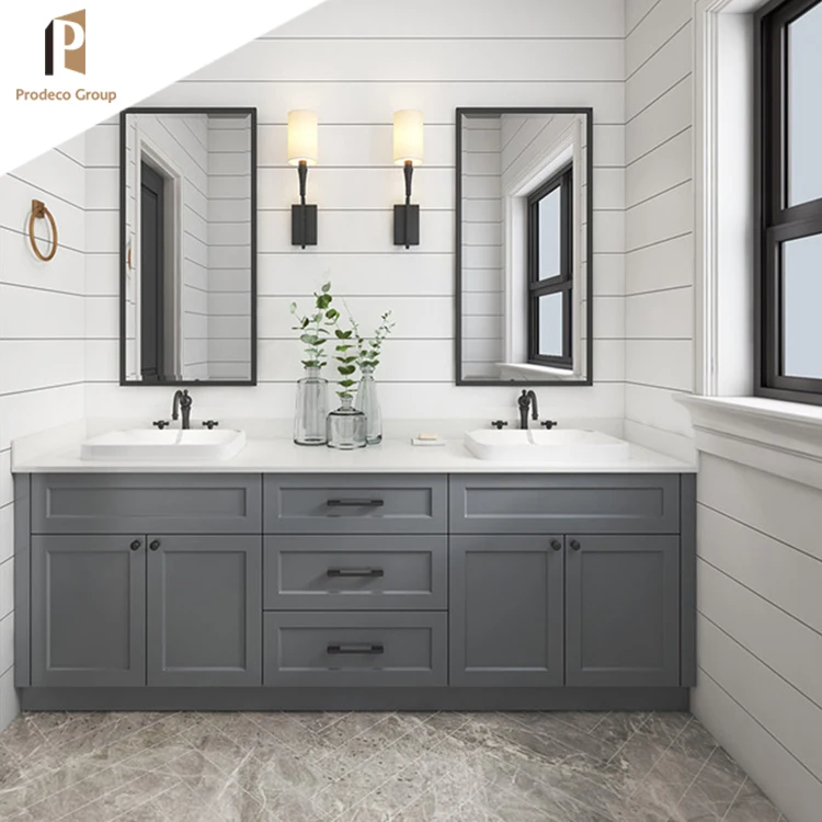 Australia standard Europe multi-layer solid wood bathroom factory direct sale hotel vanity furniture