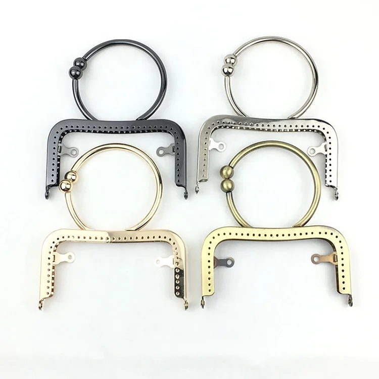 
Wholesale 12.5cm O Shape Handbag Bracelet Smooth Metal Bag Purse Frame With Handle 