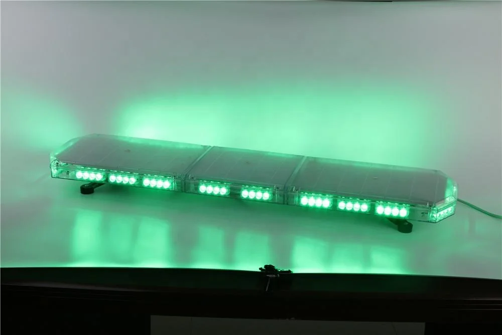 Super thin Green Ambulance Strobe Light bar Emergency LED warning lightbar with CE (TBD07526)