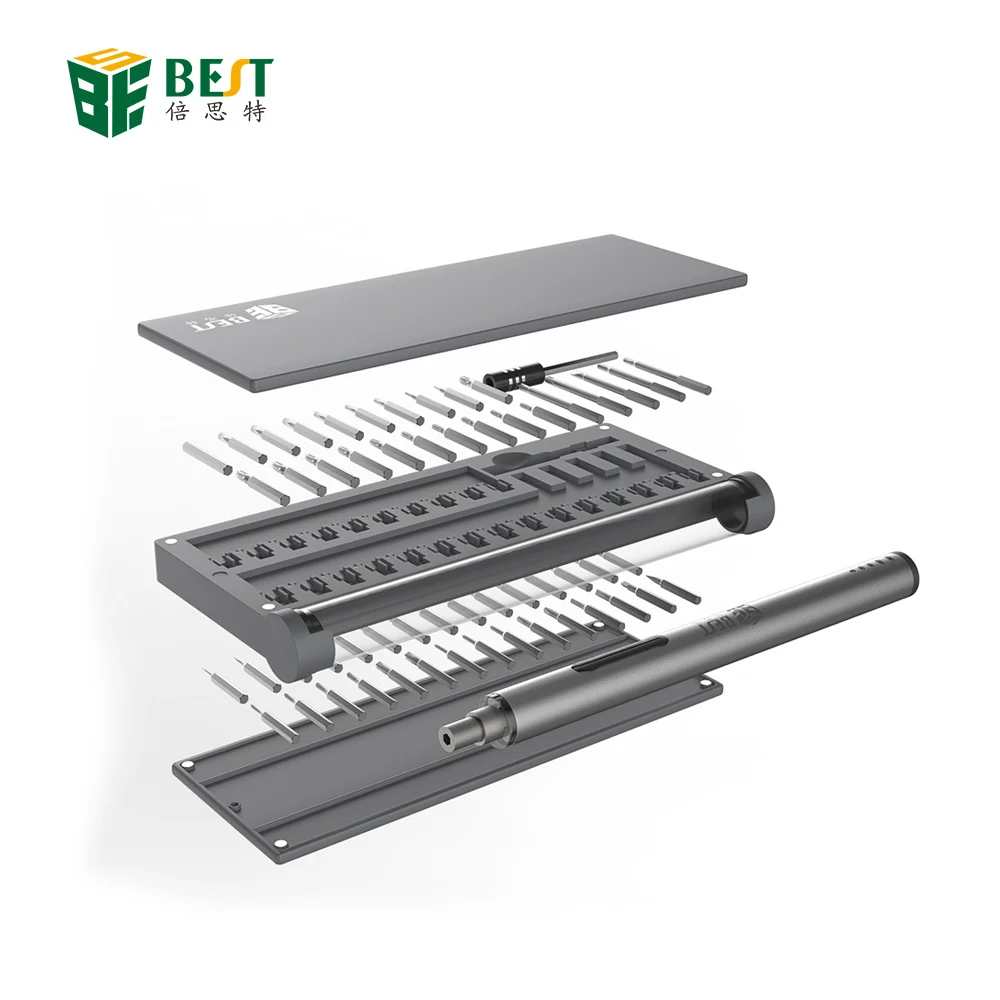 
BESTOOL 57 in 1 With Magnet Pad Magnetizer Electric Screwdriver Set Rechargeable Mini Cordless Power Screw Driver Kit 