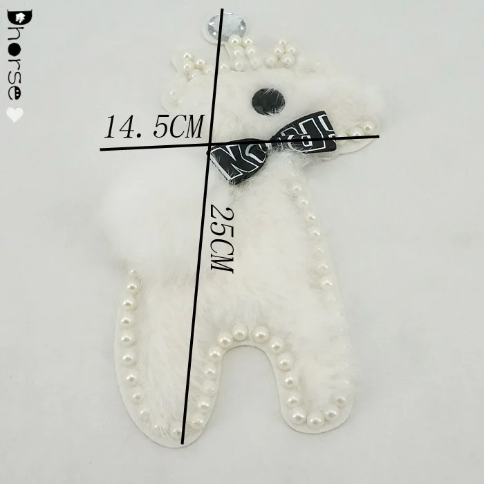 14.5*25cm white cute dog with crown design personalized clothing patch