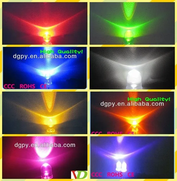 0.06 watt led diodes Red/Green/Blue/White/Yellow/Orange ( Amber )/Pink/Purple ( CE & RoHS Compliant )