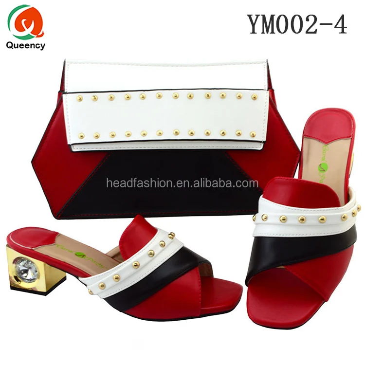 YM002 Queency Fashion Wholesale African Dress Shoes and Matching Bags Yellow
