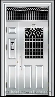 China stainless steel front wrought iron door with window