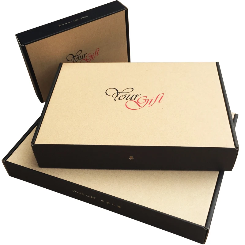 Custom full color inside printed kraft corrugated paper folding mailer box e flute shipping packaging gift boxes with your logo