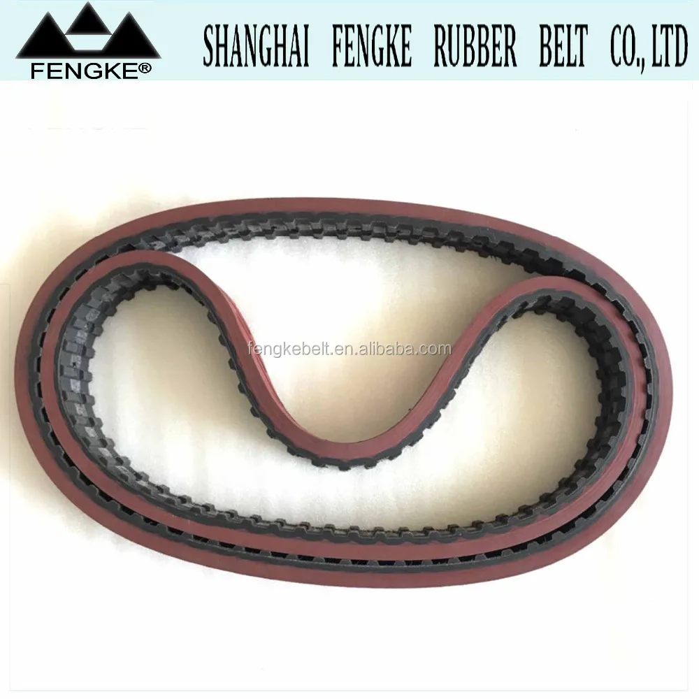 Red Rubber Coating Timing Belts For Vacuum Film Packaging Machine