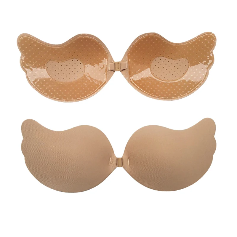 Womens Reusable Invisible Magic Strapless Self Adhesive Push-up Bra Stick On Gel Backless Silicone Bras