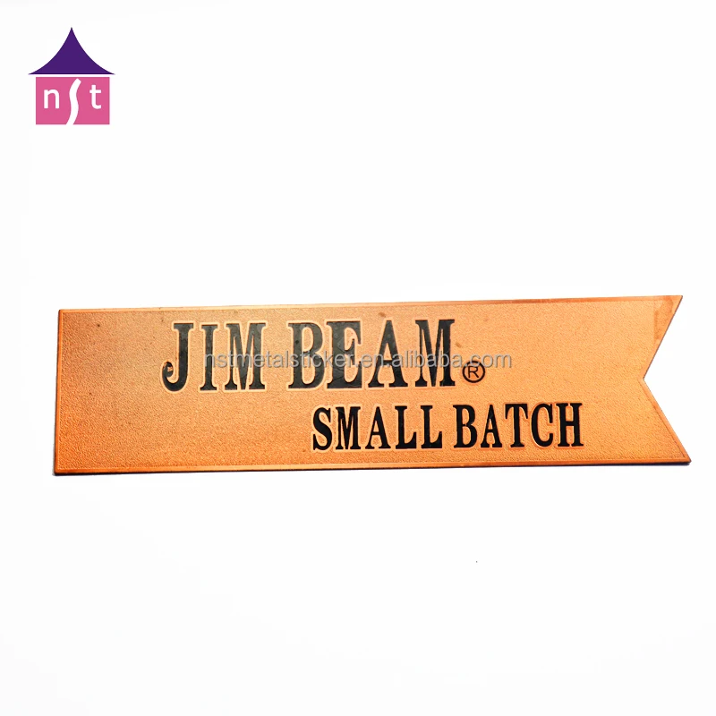 OEM fabricated 2mm stainless steel table sign company name metal plate logo