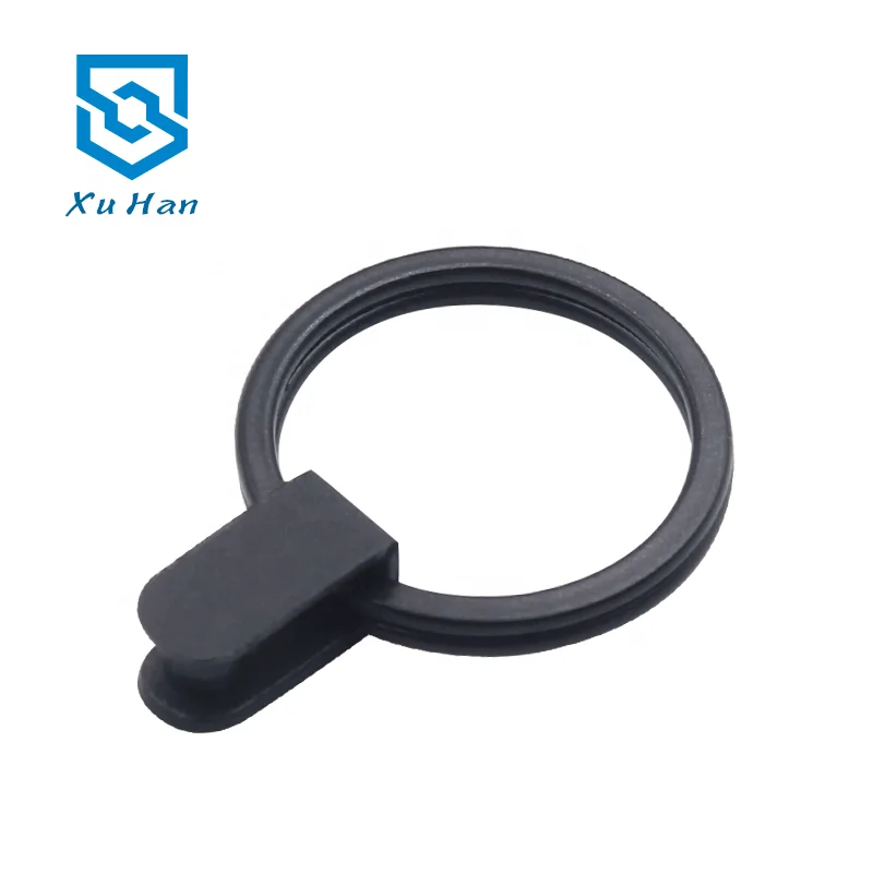 
Factory direct sale, with black plastic holder key ring, PVC clip button key ring 