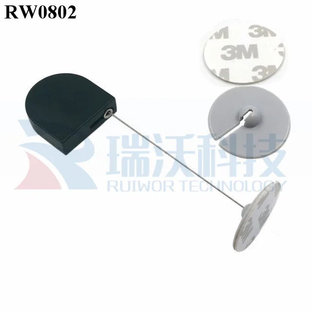 D-Shaped Mini Anti Theft Display Security Tether Pull Box With ABS End Used in Bazaar